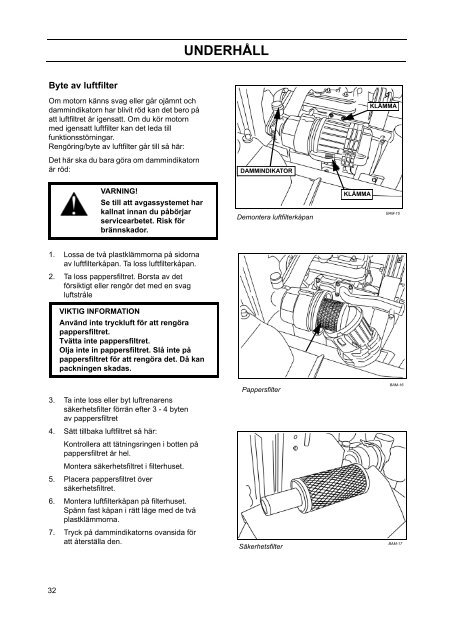 OM, BZE6127 D, BZE6134 D, BZE7234 D, 2003-09 - Husqvarna