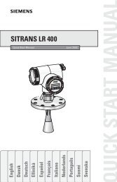 SITRANS LR 400 - Siemens