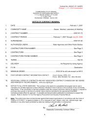 Notice of contract renewal - Division of Purchases and Supply ...