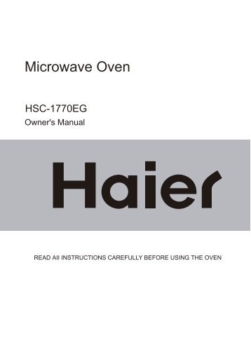 Microwave Oven - Haier.com
