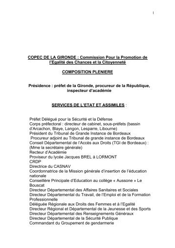 COPEC DE LA GIRONDE : Commission Pour la ... - CRDP Aquitaine