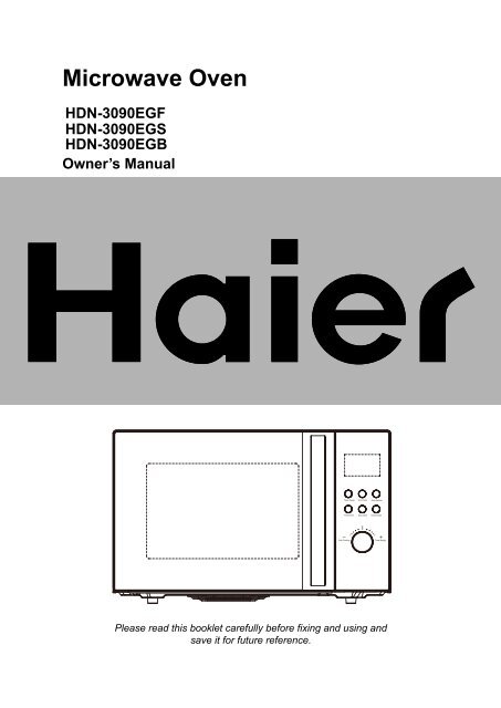 User's manual - Haier.com