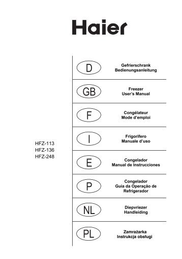 HFZ-113 HFZ-136 HFZ-248 - Haier.com