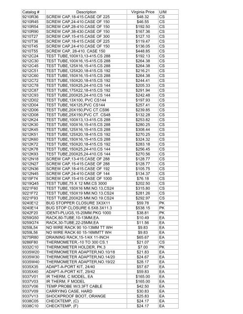 Thomas Exception List submittal 1755401-70 - Commonwealth of ...