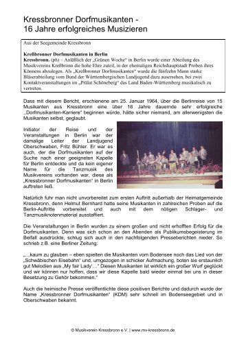 Kressbronner Dorfmusikanten - Musikverein Kressbronn eV