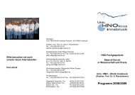 Programm 2008/2009 - Univ. HNO Klinik Innsbruck - UKI