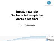 Intratympanale Gentamicintherapie Bei Morbus Menière