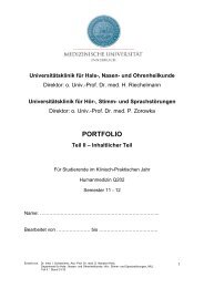 PORTFOLIO - Univ. HNO Klinik Innsbruck