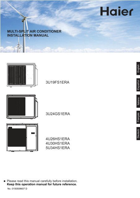 installation manual multi-split air conditioner - Haier.com