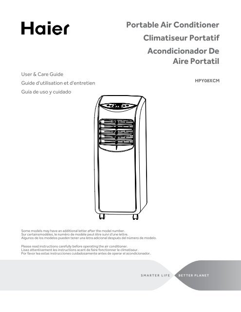 Portable Air Conditioner Climatiseur Portatif Acondicionador ... - Haier
