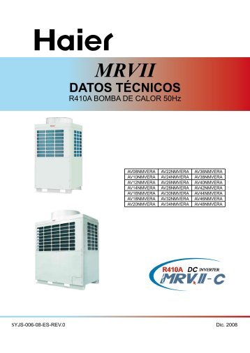 DATOS TÉCNICOS - Haier.com