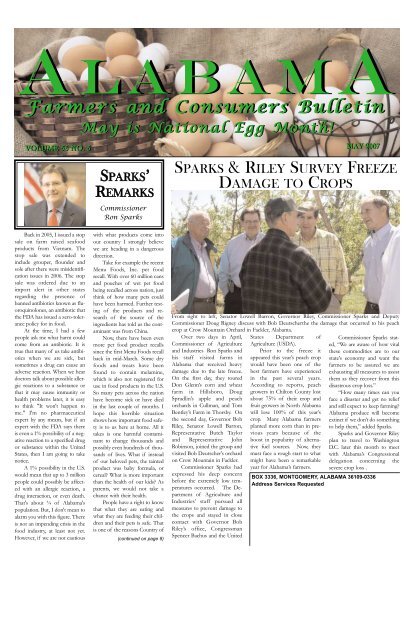 Sparks Riley Survey Freeze Alabama Department Of