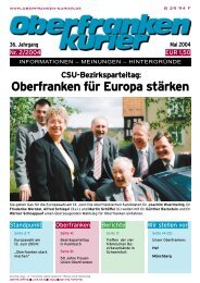 Oberfranken für Europa stärken - Oberfranken-Kurier