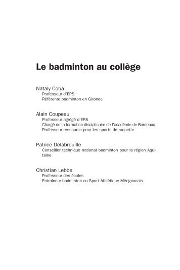 Extraits de l'ouvrage (PDF - 568 Ko) - CRDP Aquitaine