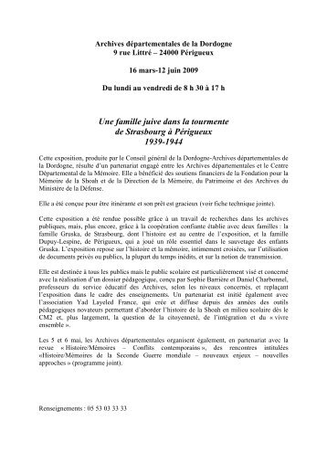 Archives départementales de la Dordogne - Académie de Bordeaux