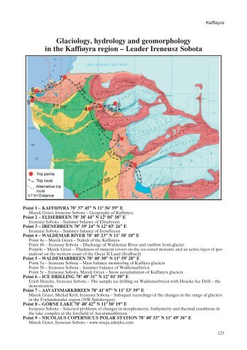 Glaciology, hydrology and geomorphology in the Kaffiøyra region