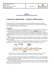 Laboration i Radioteknik ņ Design av RFID-antenn