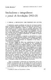 Sindicalismo e integralismo - Análise Social - Universidade de Lisboa