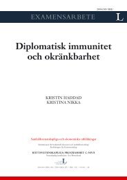 Diplomatisk immunitet och okränkbarhet