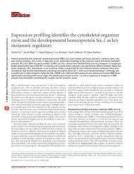 Expression profiling identifies the cytoskeletal organizer ezrin and ...