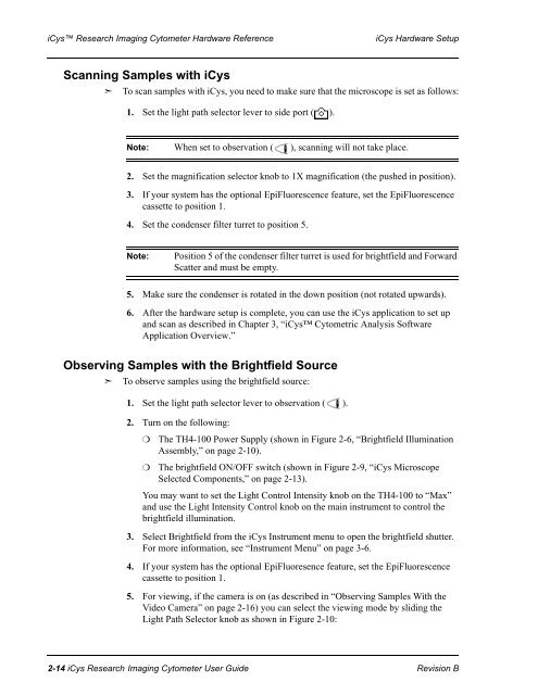 iCys User Guide