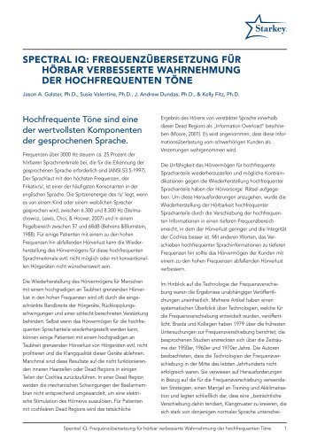 Spectral iQ: Frequenzübersetzung - Starkey Laboratories