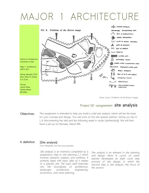 Site Analysis 1 - University of Utah Graduate School of Architecture