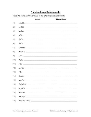 Worksheets Ionic Compounds Worksheet Answers naming ionic compounds worksheet i pdf imsa compounds