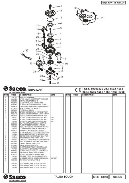 E74105 Talea Touch (SUP032AR) Rev.04.indd