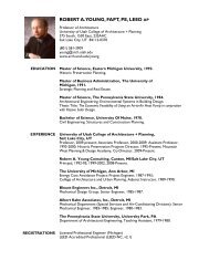 robert a. young, fapt, pe, leed ap - University of Utah Graduate ...