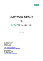 Ausschreibungstexte - Zanker-Haustechnik. Ihr Spezialist für ...