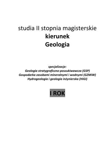 Konspekty - Wydział Nauk Geograficznych i Geologicznych