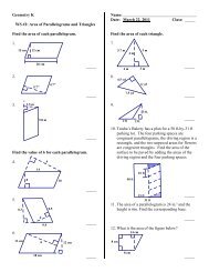 Area Of Parallelograms And Triangles Reteaching 17 3