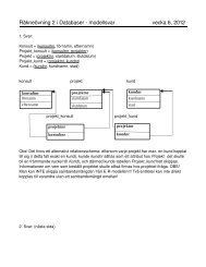 Räkneövning 2 i Databaser modellsvar vecka 6, 2012