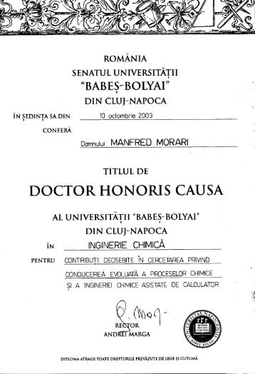 DOCTOR HONORIS CAUSA