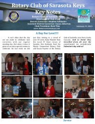 02/20/13 - Rotary Club of the Sarasota Keys, Florida, USA