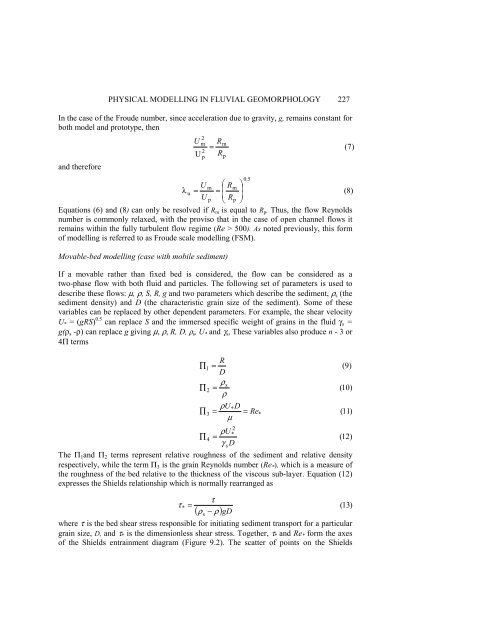 Physical Modelling in Fluvial Geomorphology