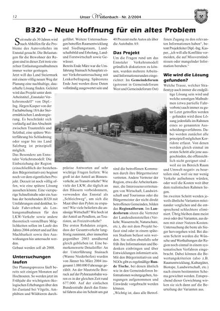 Gemeindezeitung 2/2004 - Weißenbach bei Liezen