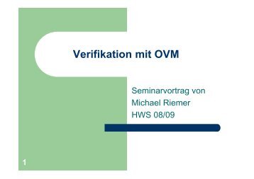 Verifikation mit OVM