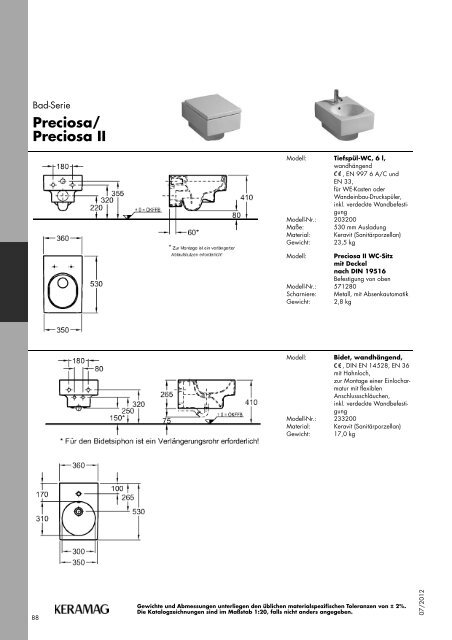 Preciosa/PresiosaII - Keramag