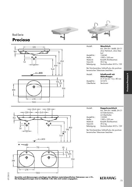 Preciosa/PresiosaII - Keramag