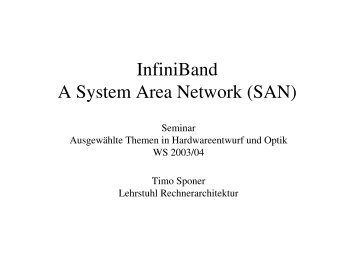 Infiniband - A system area network