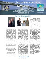 09/20/12 - Rotary Club of the Sarasota Keys, Florida, USA