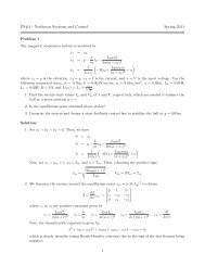 PS#4 - Nonlinear Systems and Control Spring 2011