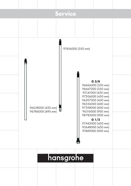 Service instruction ( Connecting hose ) - Hansgrohe