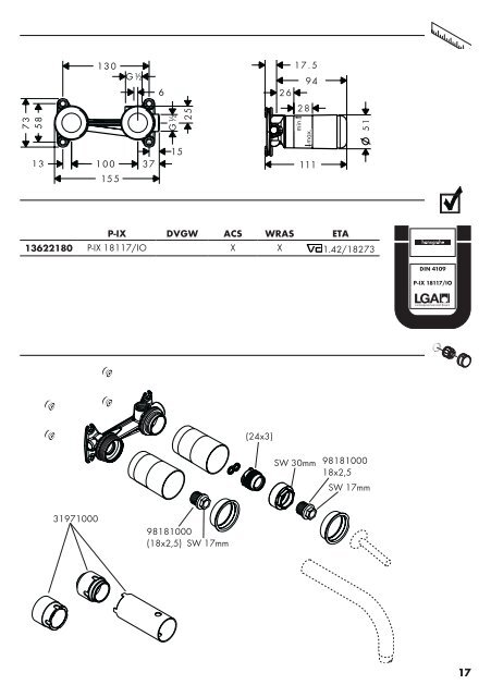 Инструкция по монтажу - Hansgrohe