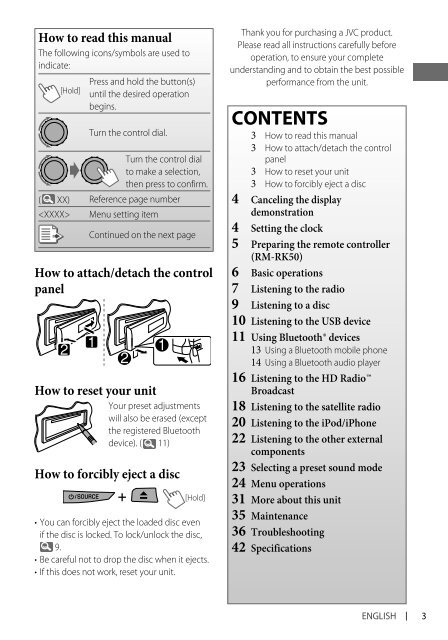 kd-r618 / kd-a615 / kd-r610 instructions - Sonic Electronix