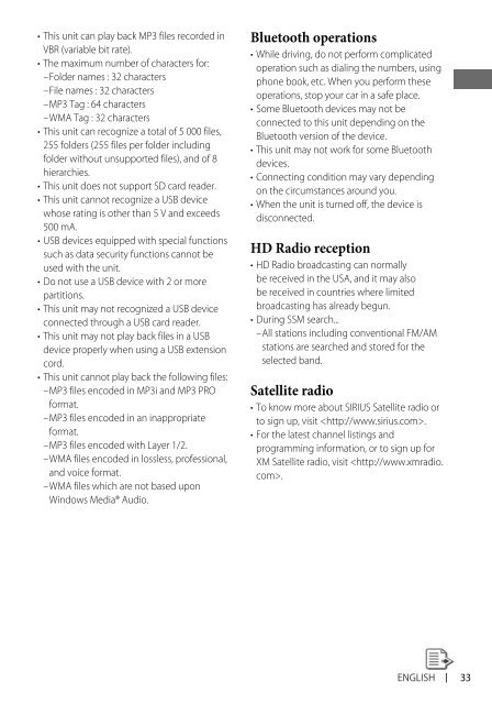 kd-r618 / kd-a615 / kd-r610 instructions - Sonic Electronix