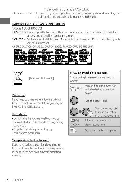 kd-r618 / kd-a615 / kd-r610 instructions - Sonic Electronix