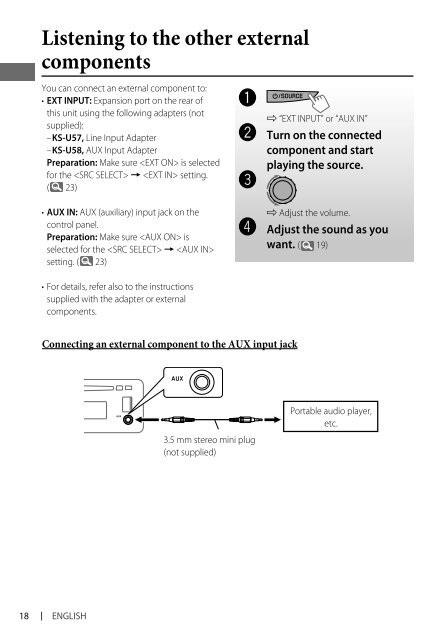 kd-r618 / kd-a615 / kd-r610 instructions - Sonic Electronix